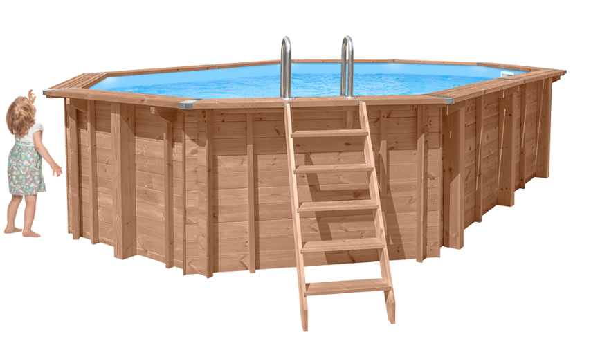 Abatec drewniany basen z drabinką
