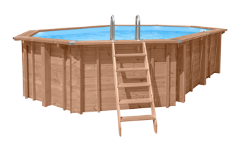 Abatec wooden pool with ladder