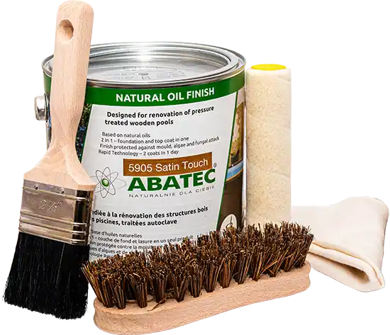 Abatec Natural Oil Woodstain Set with a Brush